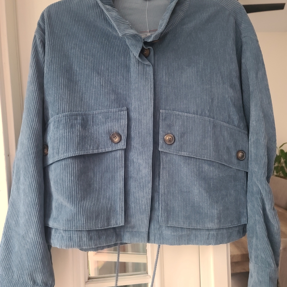 FAVLUX Teal Corduroy Utility Jacket